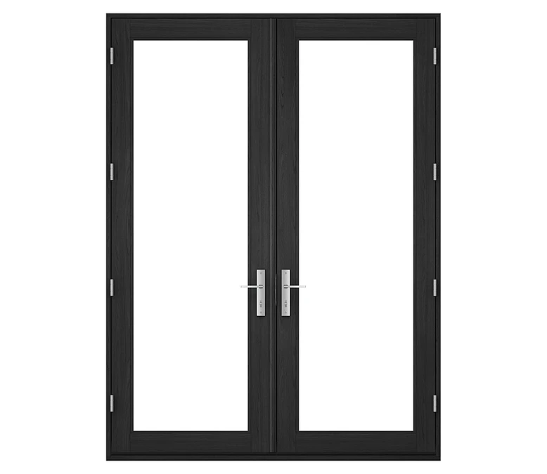 Pella Reserve Contemporary Wood Hinged Patio Door in Long Island